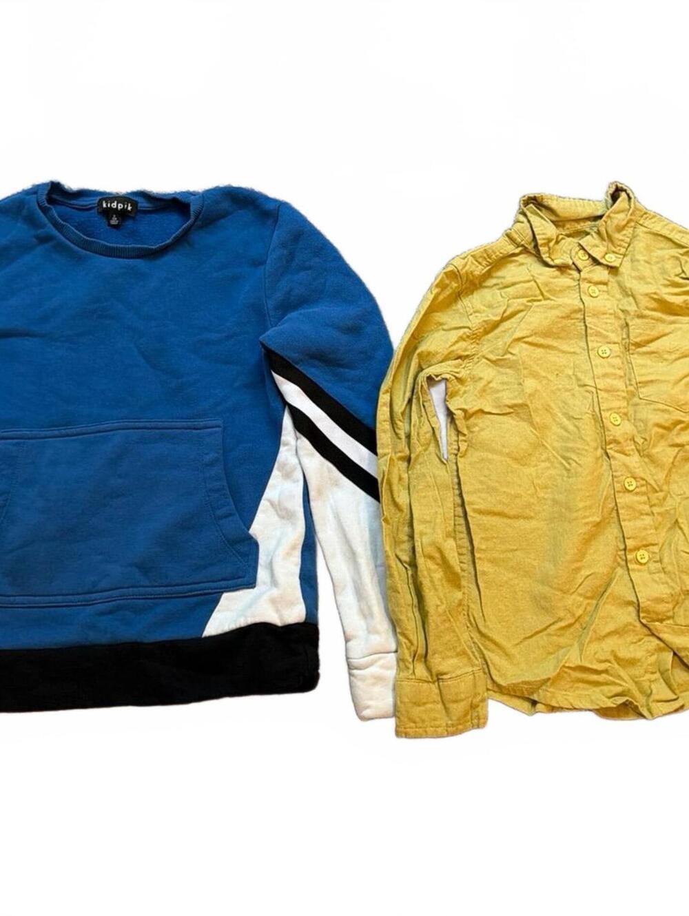 kidpik Boys Lot of 2 Sweatshirt & Button-Down Shirt Size S